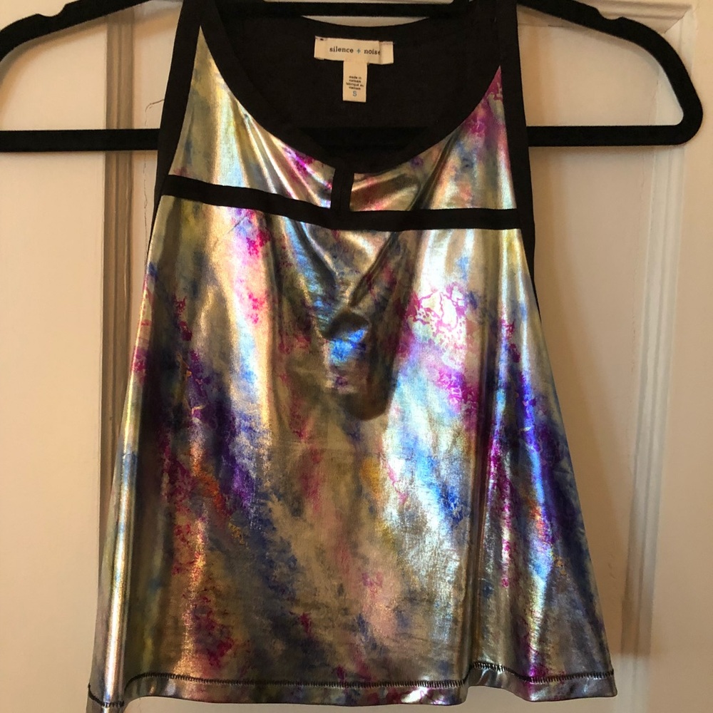 Urban Outfitters - metallic crop top